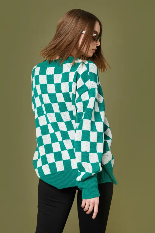 CHECKERED CARDIGAN