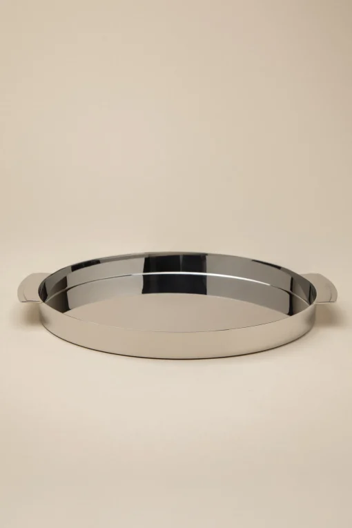 CHROME ROUND TRAY