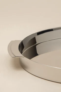 CHROME ROUND TRAY