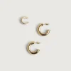 CHUNKY HOOP AND CUFF EARRING SET