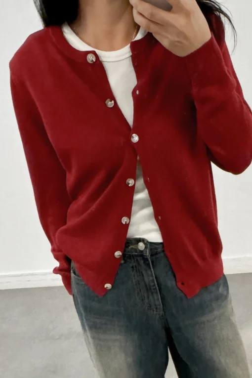 CLASSIC BUTTONED CARDIGAN