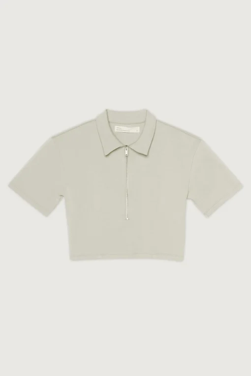 COLLARED HALF ZIP TEE
