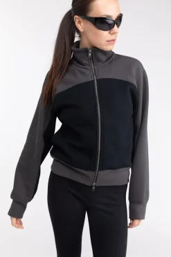 COLOUR BLOCK ZIP-UP JACKET