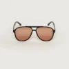 COLOURED LENS AVIATOR SUNGLASSES