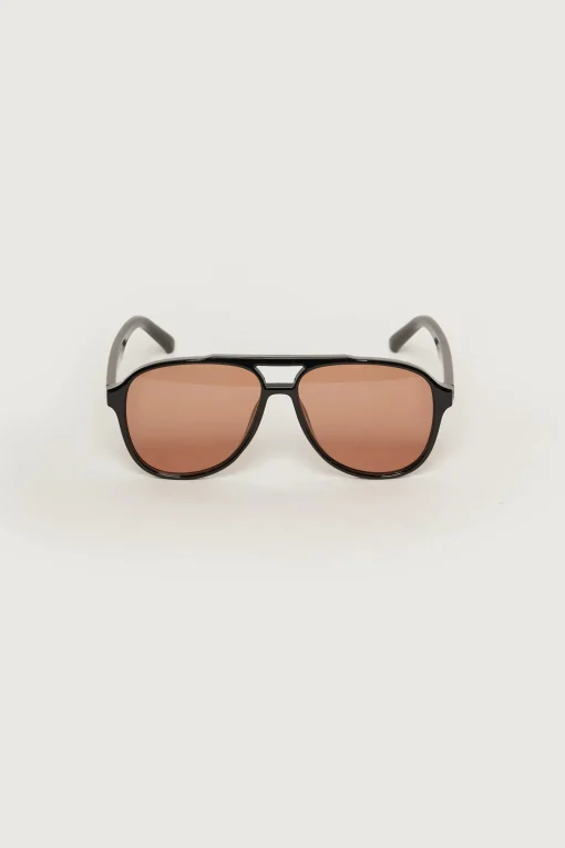COLOURED LENS AVIATOR SUNGLASSES