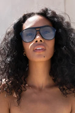 COLOURED LENS AVIATOR SUNGLASSES