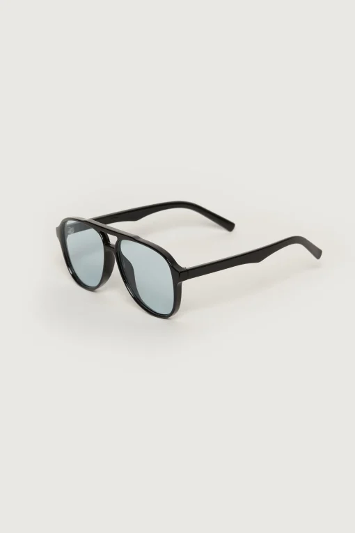 COLOURED LENS AVIATOR SUNGLASSES