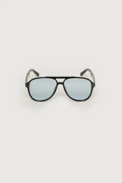 COLOURED LENS AVIATOR SUNGLASSES