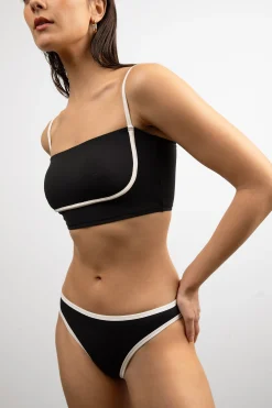 CONTRAST DETAIL BIKINI TOP