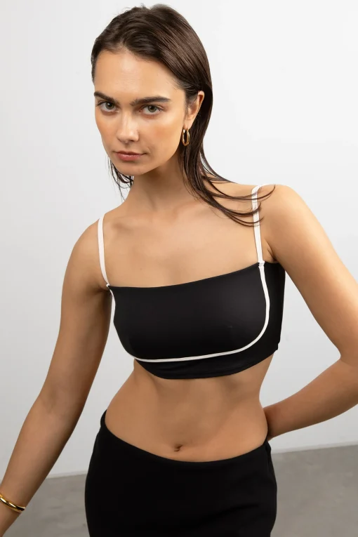 CONTRAST DETAIL BIKINI TOP