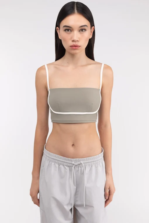 CONTRAST DETAIL BIKINI TOP