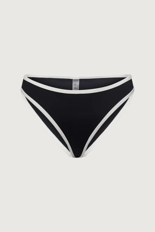CONTRAST DETAIL LOW-RISE BIKINI BOTTOM
