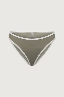 CONTRAST DETAIL LOW-RISE BIKINI BOTTOM