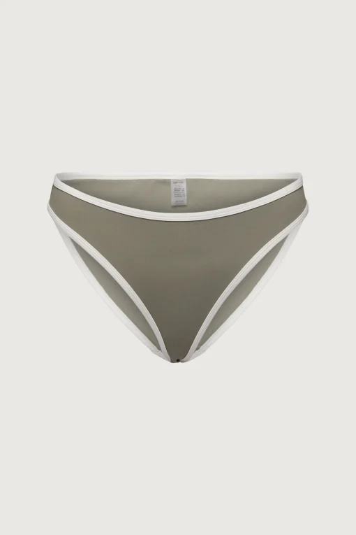 CONTRAST DETAIL LOW-RISE BIKINI BOTTOM