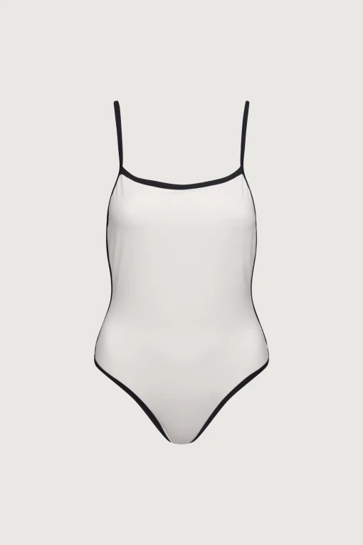 CONTRAST DETAIL ONE PIECE SWIMSUIT