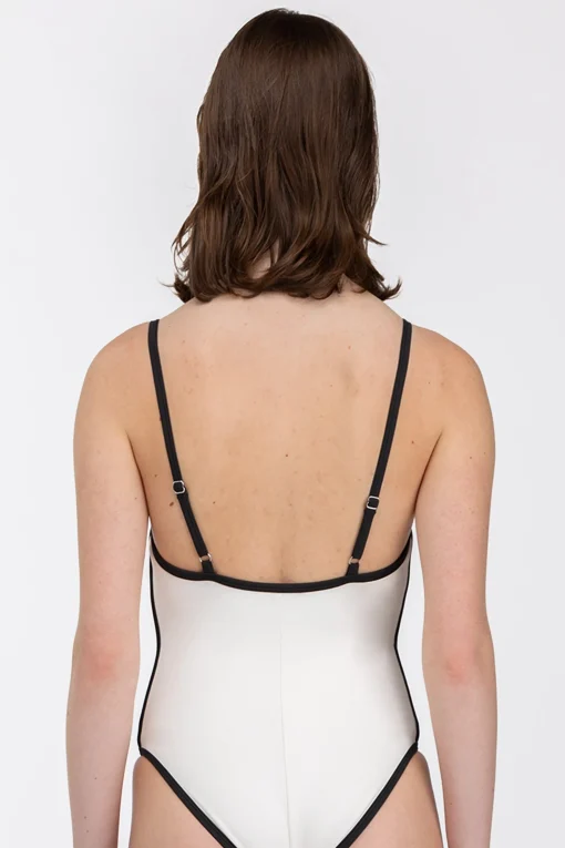 CONTRAST DETAIL ONE PIECE SWIMSUIT