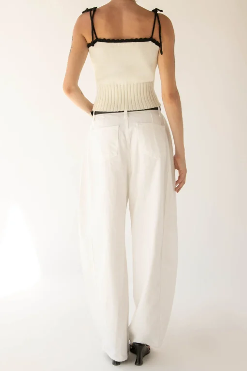 CONTRAST STITCH KNIT TANK