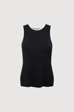 CONTRAST TRIM RACER BACK TANK TOP