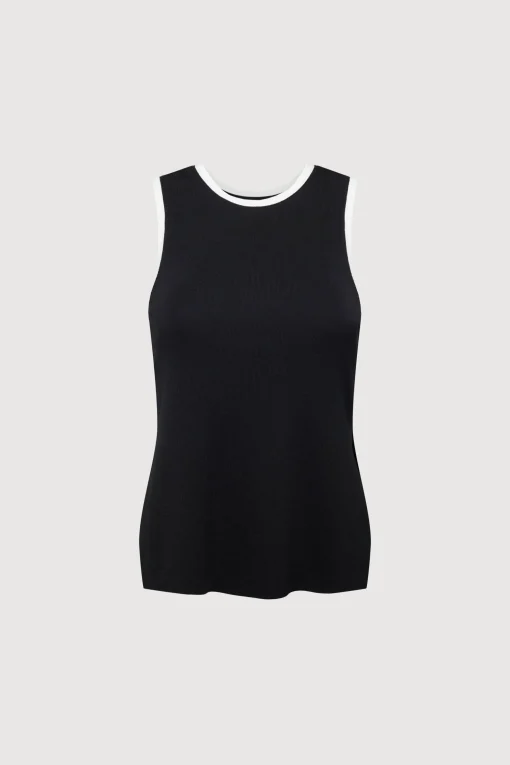 CONTRAST TRIM RACER BACK TANK TOP