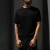 CONTRAST TRIM SHORT SLEEVE SWEATER