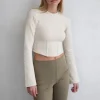 CORSET LONG SLEEVE TOP