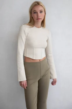CORSET LONG SLEEVE TOP