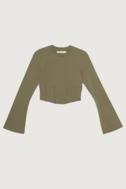 CORSET LONG SLEEVE TOP