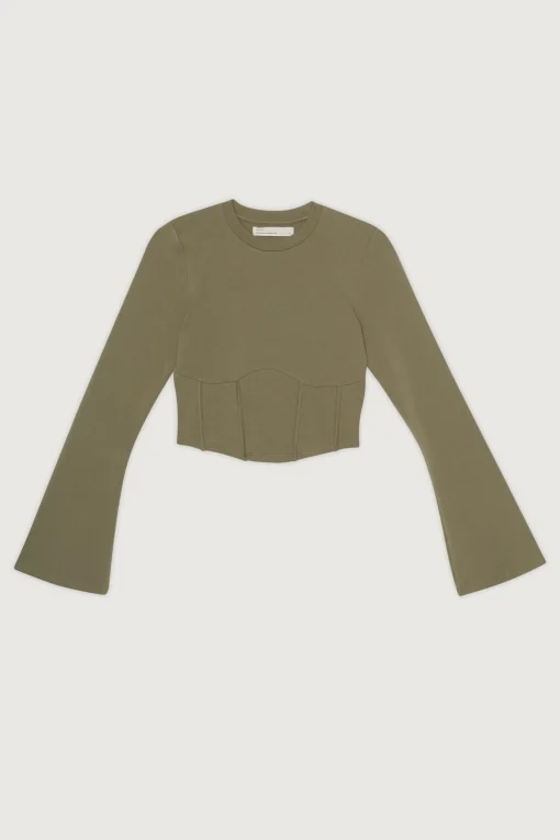CORSET LONG SLEEVE TOP