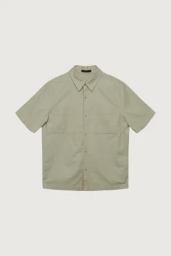 COTTON LINEN CARGO SHORT SLEEVE SHIRT