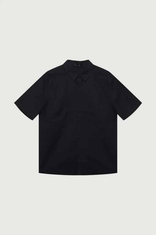 COTTON LINEN CARGO SHORT SLEEVE SHIRT
