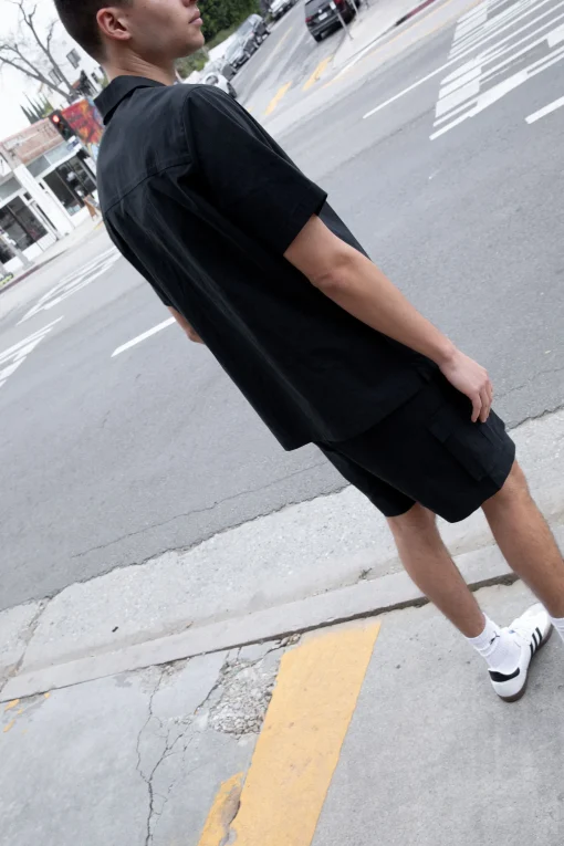 COTTON NYLON CARGO SHIRT
