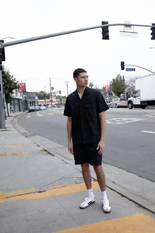 COTTON NYLON CARGO SHIRT