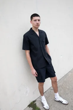 COTTON NYLON CARGO SHIRT