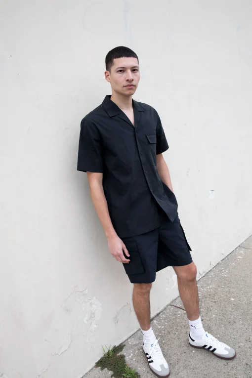 COTTON NYLON CARGO SHIRT