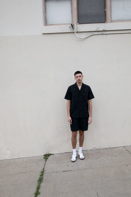 COTTON NYLON CARGO SHIRT