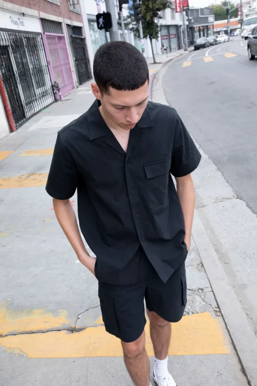 COTTON NYLON CARGO SHIRT