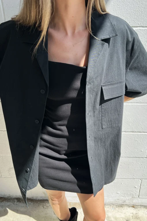 COTTON NYLON CARGO SHIRT