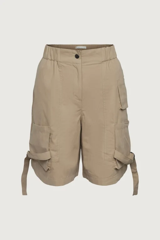 COTTON NYLON TWILL CARGO SHORT