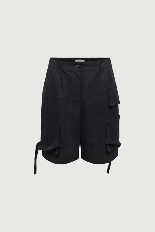 COTTON NYLON TWILL CARGO SHORT