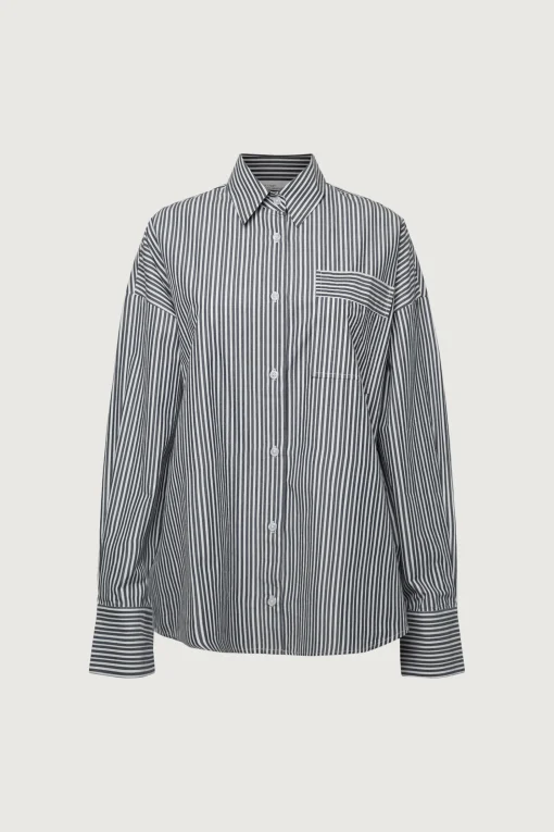 COTTON POPLIN STRIPED SHIRT
