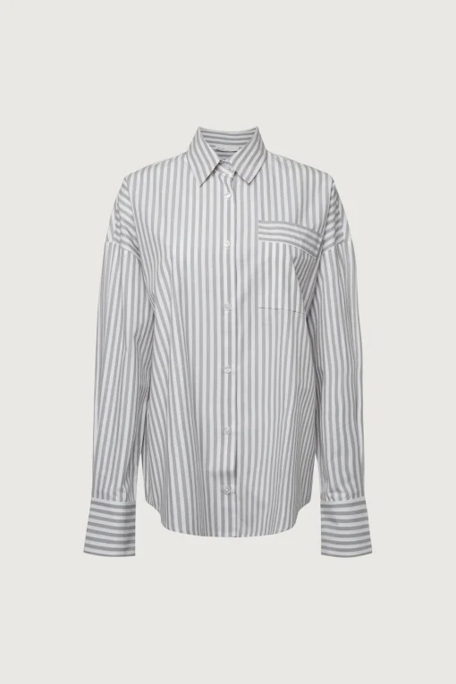 COTTON POPLIN STRIPED SHIRT
