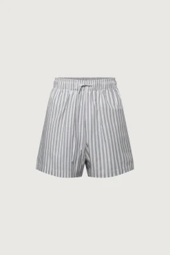 COTTON POPLIN STRIPED SHORT