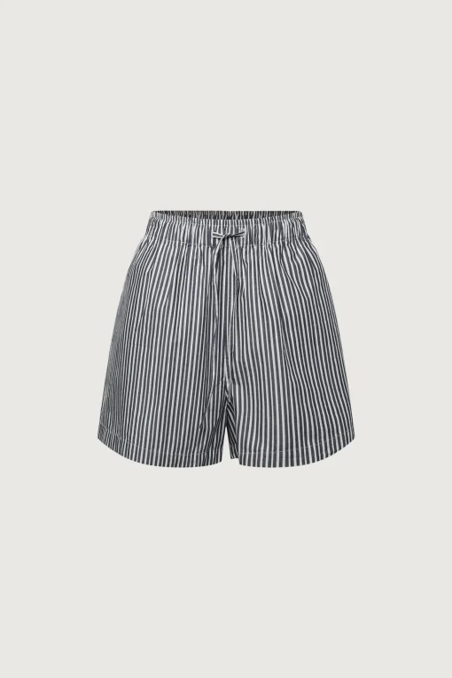 COTTON POPLIN STRIPED SHORT