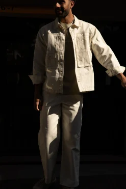 COTTON-TWILL BUTTON UP SHIRT