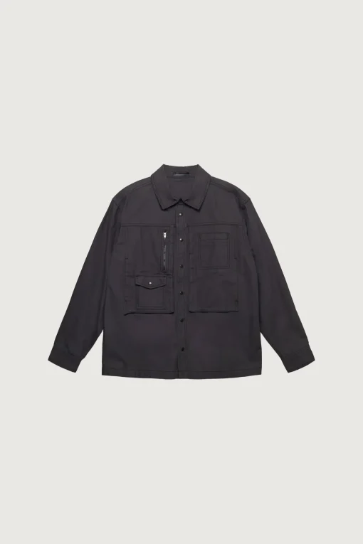 COTTON-TWILL BUTTON UP SHIRT