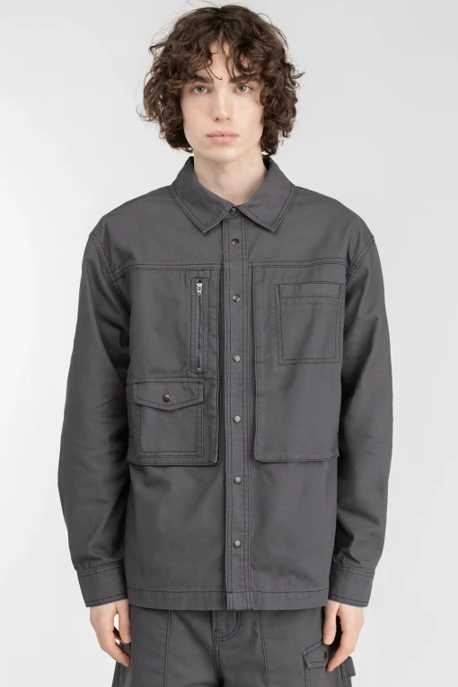 COTTON-TWILL BUTTON UP SHIRT