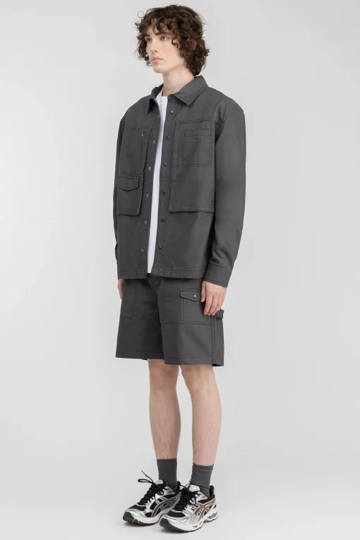 COTTON-TWILL BUTTON UP SHIRT