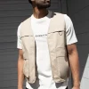 COTTON-TWILL CARGO UTILITY VEST