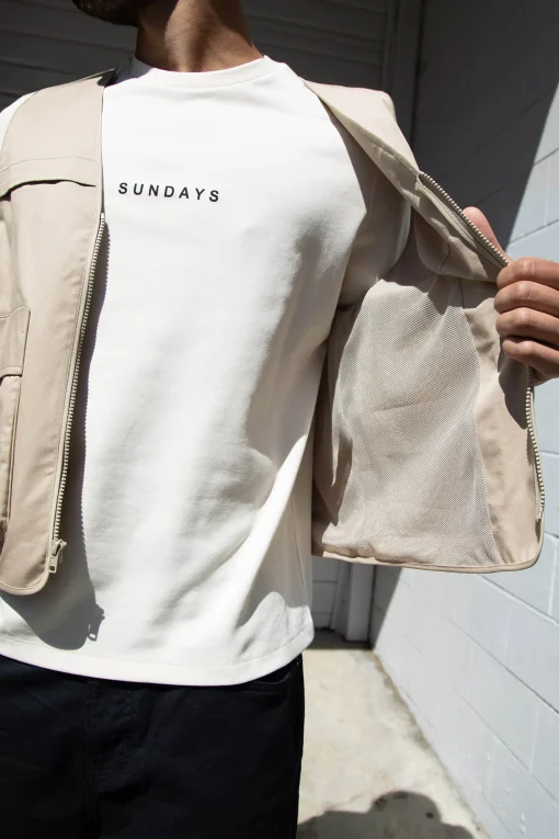 COTTON-TWILL CARGO UTILITY VEST