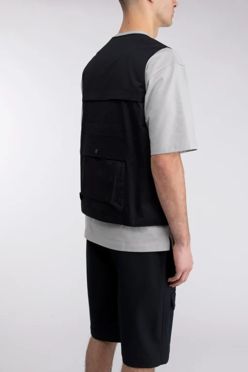 COTTON-TWILL CARGO UTILITY VEST